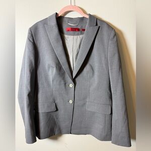 HUGO BOSS | Grey Virgin Wool Long Jacket Blazer US12